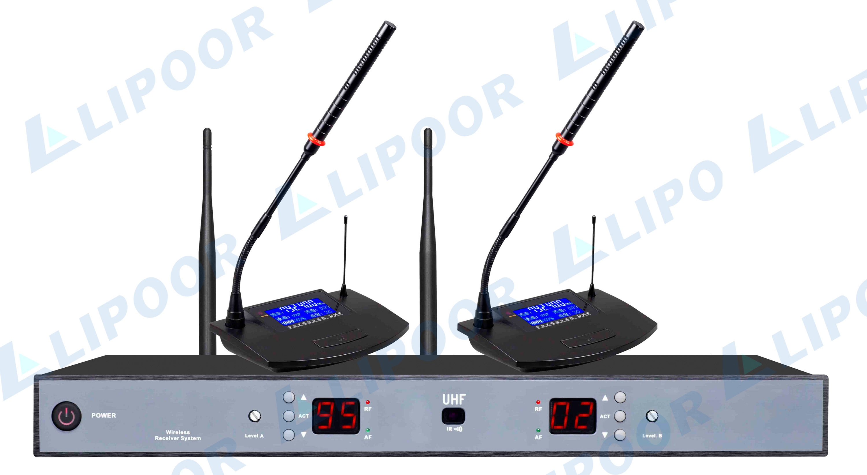 UW-8420 UHF无线会议一拖二