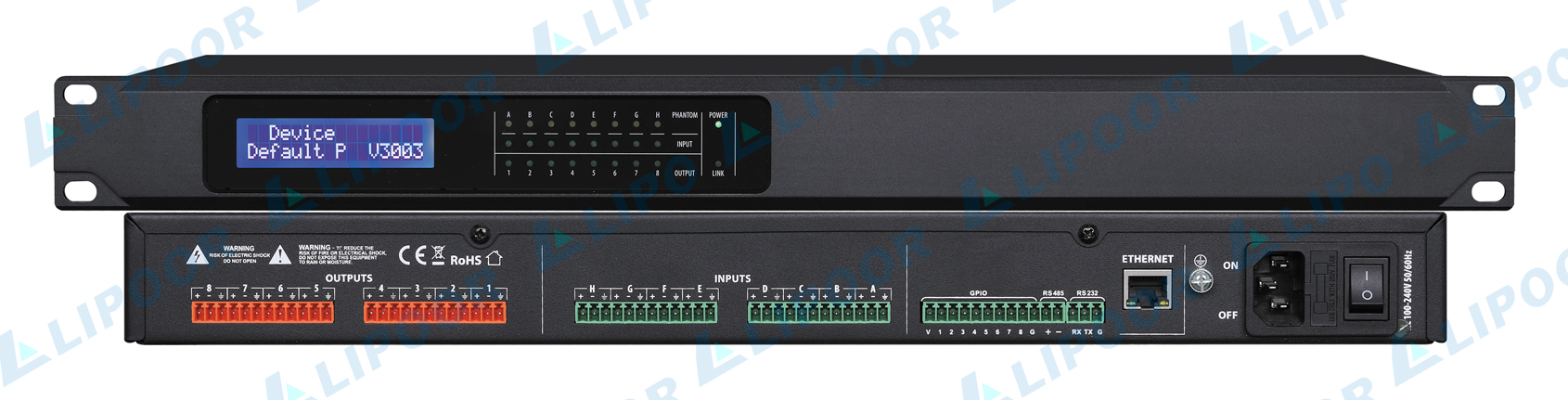 DS-0808A 8进8出数字音频矩阵处理器