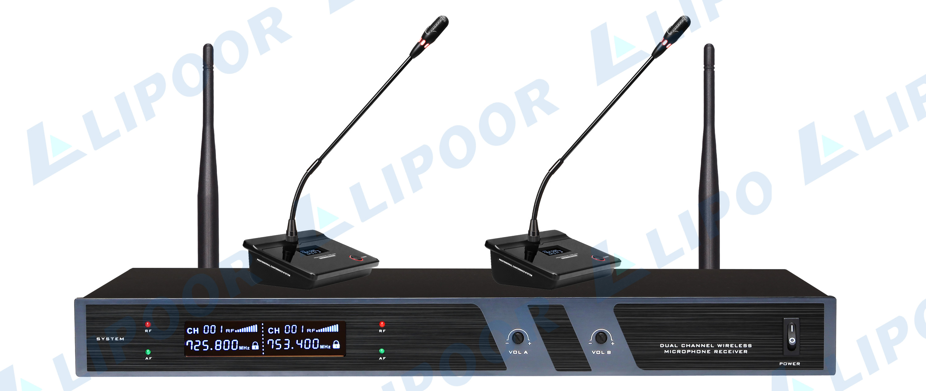 LP-7420 VHF无线会议一拖二
